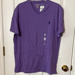 Polo by Ralph Lauren Men's Purple V-Neck T-Shirt NWT Sz M